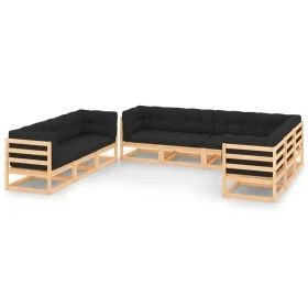 9-piece garden furniture set with solid pine wood cushions by vidaXL, Garden sets - Ref: Foro24-3083834, Price: 808,79 €, Dis...
