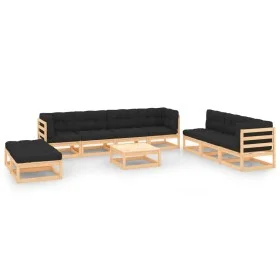 Garden furniture set 10 pieces and cushions solid pine wood by vidaXL, Garden sets - Ref: Foro24-3083826, Price: 784,52 €, Di...
