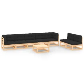 Garden furniture 8 pieces and cushions solid pine wood by vidaXL, Garden sets - Ref: Foro24-3083824, Price: 682,50 €, Discoun...