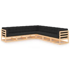 Garden furniture set 7 pieces and cushions solid pine wood by vidaXL, Garden sets - Ref: Foro24-3083827, Price: 617,50 €, Dis...