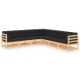 Gartenmöbel-Set 7-teilig und Kissen aus massivem Kiefernholz von vidaXL, Gartensets - Ref: Foro24-3083827, Preis: 624,11 €, R...