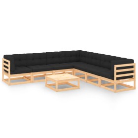 Muebles de jardín 8 pzas y cojines madera maciza pino de vidaXL, Conjuntos de jardín - Ref: Foro24-3083839, Precio: 702,15 €,...