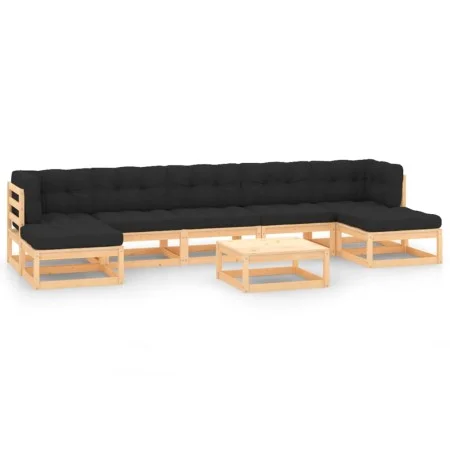 Garden furniture 8 pieces and anthracite cushions solid pine wood by vidaXL, Garden sets - Ref: Foro24-3083887, Price: 567,36...