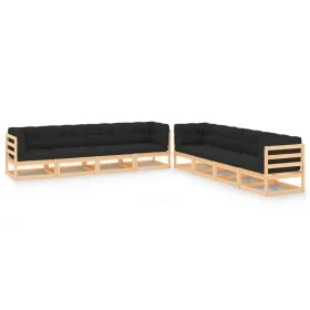Garden furniture 8 pieces and anthracite cushions solid pine wood by vidaXL, Garden sets - Ref: Foro24-3083867, Price: 740,08...
