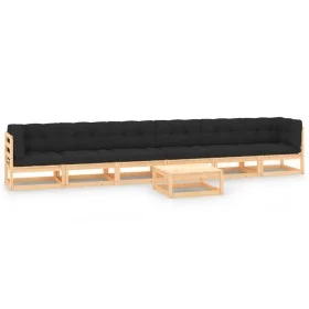 Garden furniture 7 pieces and anthracite cushions solid pine wood by vidaXL, Garden sets - Ref: Foro24-3083896, Price: 583,61...