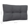 2-seater garden sofa with anthracite gray pine wood cushions by vidaXL, Outdoor sofas - Ref: Foro24-3096011, Price: 195,20 €,...