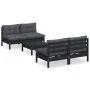 Garden furniture 5 pieces with anthracite pine wood cushions by vidaXL, Garden sets - Ref: Foro24-3096008, Price: 453,45 €, D...