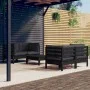 Garden furniture 5 pieces with anthracite pine wood cushions by vidaXL, Garden sets - Ref: Foro24-3096026, Price: 459,65 €, D...