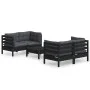 Garden furniture 5 pieces with anthracite pine wood cushions by vidaXL, Garden sets - Ref: Foro24-3096026, Price: 459,65 €, D...