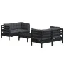 Garden furniture 5 pieces with anthracite pine wood cushions by vidaXL, Garden sets - Ref: Foro24-3096026, Price: 459,65 €, D...