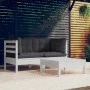 Garden furniture 3 pieces with anthracite pine wood cushions by vidaXL, Garden sets - Ref: Foro24-3096017, Price: 270,98 €, D...