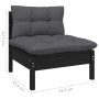 Garden furniture 5 pieces with anthracite pine wood cushions by vidaXL, Garden sets - Ref: Foro24-3096038, Price: 466,78 €, D...