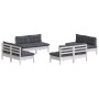 Gartenmöbel 8-teilig mit anthrazitfarbenen Kiefernholzkissen von vidaXL, Gartensets - Ref: Foro24-3096041, Preis: 609,72 €, R...