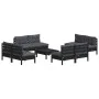Garden furniture 9 pieces with anthracite pine wood cushions by vidaXL, Garden sets - Ref: Foro24-3096050, Price: 848,36 €, D...