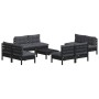 Gartenmöbel 9-teilig mit anthrazitfarbenen Kiefernholzkissen von vidaXL, Gartensets - Ref: Foro24-3096050, Preis: 886,71 €, R...