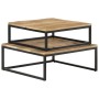 Mesas de centro apilables 2 unidades madera maciza de mango by vidaXL, Coffee table - Ref: Foro24-320389, Price: 186,87 €, Di...