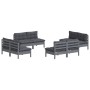 Muebles de jardín 8 pzas con cojines antracita madera de pino de vidaXL, Conjuntos de jardín - Ref: Foro24-3096042, Precio: 6...