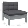 8 Stk. Gartenmöbel mit Kissen aus anthrazitfarbenem Kiefernholz von vidaXL, Gartensets - Ref: Foro24-3096042, Preis: 669,11 €...