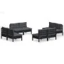 Gartenmöbel 8-teilig mit anthrazitfarbenen Kiefernholzkissen von vidaXL, Gartensets - Ref: Foro24-3096044, Preis: 770,82 €, R...