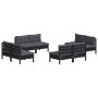 Gartenmöbel 8-teilig mit anthrazitfarbenen Kiefernholzkissen von vidaXL, Gartensets - Ref: Foro24-3096044, Preis: 770,82 €, R...