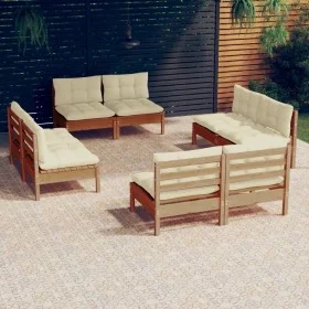 Gartenmöbel 8 Stück Kissen aus cremefarbenem Kiefernholz von vidaXL, Gartensets - Ref: Foro24-3096043, Preis: 611,78 €, Rabat...