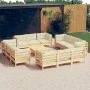 Gartenmöbel 13 Stück Kissen aus cremefarbenem Kiefernholz von vidaXL, Gartensets - Ref: Foro24-3096070, Preis: 967,08 €, Raba...