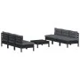 Garden furniture 7 pieces with anthracite pine wood cushions by vidaXL, Garden sets - Ref: Foro24-3096098, Price: 679,10 €, D...