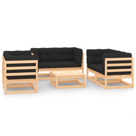 7-piece garden furniture set with solid pine wood cushions by vidaXL, Garden sets - Ref: Foro24-3083766, Price: 544,68 €, Dis...