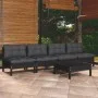 Garden furniture 5 pieces with anthracite pine wood cushions by vidaXL, Garden sets - Ref: Foro24-3096134, Price: 453,45 €, D...