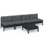 Garden furniture 5 pieces with anthracite pine wood cushions by vidaXL, Garden sets - Ref: Foro24-3096134, Price: 453,45 €, D...