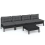 Gartenmöbel 5-teilig mit anthrazitfarbenen Kiefernholzkissen von vidaXL, Gartensets - Ref: Foro24-3096134, Preis: 466,78 €, R...