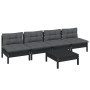 Gartenmöbel 5-teilig mit anthrazitfarbenen Kiefernholzkissen von vidaXL, Gartensets - Ref: Foro24-3096134, Preis: 466,78 €, R...