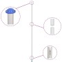 Modular flagpole silver aluminum 6.23 m by vidaXL, Flags and windsocks - Ref: Foro24-153562, Price: 69,88 €, Discount: %