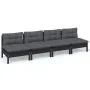 4-Sitzer-Gartensofa mit anthrazitgrauen Kissen aus Kiefernholz von vidaXL, Outdoor-Sofas - Ref: Foro24-3096128, Preis: 370,02...