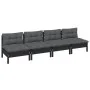 4-Sitzer-Gartensofa mit anthrazitgrauen Kissen aus Kiefernholz von vidaXL, Outdoor-Sofas - Ref: Foro24-3096128, Preis: 370,02...