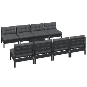 Gartenmöbel-Set 9-teilig und Kissen aus massivem Kiefernholz von vidaXL, Gartensets - Ref: Foro24-3096146, Preis: 848,36 €, R...