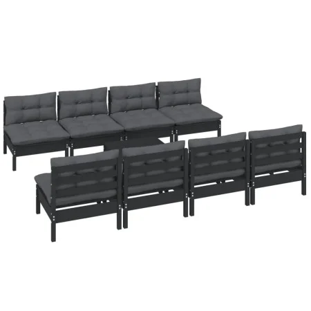 Garden furniture set 9 pieces and cushions solid pine wood by vidaXL, Garden sets - Ref: Foro24-3096146, Price: 848,36 €, Dis...