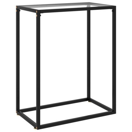 Mesa consola vidrio templado transparente 60x35x75 cm en Mesas auxiliares | Comprar online en Foro24