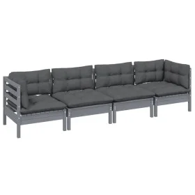 Garden furniture 4 pieces with solid pine wood cushions by vidaXL, Garden sets - Ref: Foro24-3096150, Price: 344,56 €, Discou...