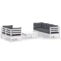 6-piece garden furniture set with anthracite cushions made of pine wood by vidaXL, Garden sets - Ref: Foro24-3096113, Price: ...