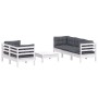 Gartenmöbel 6-tlg. mit Kissen Anthrazit Zirbenholz von vidaXL, Gartensets - Ref: Foro24-3096113, Preis: 555,74 €, Rabatt: %