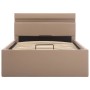 Cama canapé hidráulica LED cuero sintético capuchino 100x200 cm de vidaXL, Camas y somieres - Ref: Foro24-285559, Precio: 286...