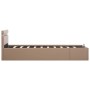 Cama canapé hidráulica LED cuero sintético capuchino 100x200 cm de vidaXL, Camas y somieres - Ref: Foro24-285559, Precio: 286...