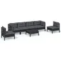 Garden furniture set 7 pieces and cushions solid pine wood by vidaXL, Garden sets - Ref: Foro24-3096206, Price: 629,35 €, Dis...
