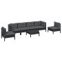Gartenmöbel-Set 7-teilig und Kissen aus massivem Kiefernholz von vidaXL, Gartensets - Ref: Foro24-3096206, Preis: 647,23 €, R...