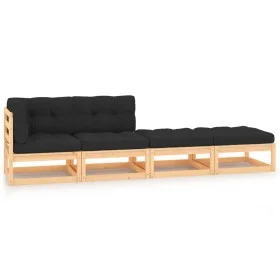 4-piece garden furniture set with solid pine wood cushions by vidaXL, Garden sets - Ref: Foro24-3083772, Price: 275,58 €, Dis...