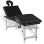 Klappbare Massageliege mit 4 Zonen, Struktur aus schwarzem Aluminium von vidaXL, Massageliegen - Ref: Foro24-110099, Preis: 1...