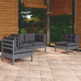 Garden furniture 4 pieces with solid pine wood cushions by vidaXL, Garden sets - Ref: Foro24-3096174, Price: 344,56 €, Discou...