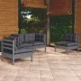 Gartenmöbel 4-teilig mit Kissen aus massivem Kiefernholz von vidaXL, Gartensets - Ref: Foro24-3096174, Preis: 344,55 €, Rabat...