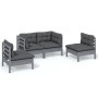 Garden furniture 4 pieces with solid pine wood cushions by vidaXL, Garden sets - Ref: Foro24-3096174, Price: 339,39 €, Discou...